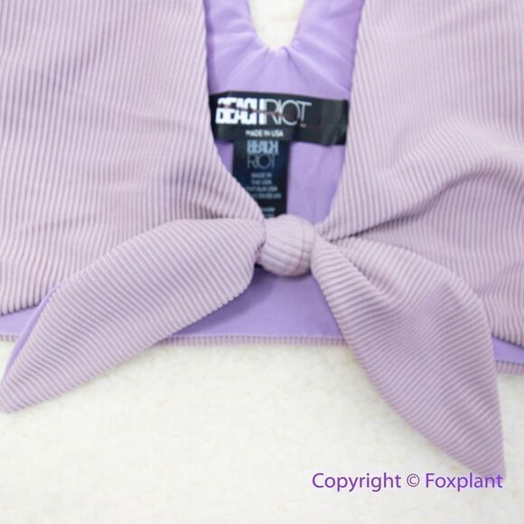 New! Set! Beach Riot Rib Dallas Emma bikini bottom lavender, top S,‎ bottom M - Picture 5 of 12
